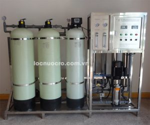 dây chuyền lọc nước tinh khiết công nghệ RO 1000l/h